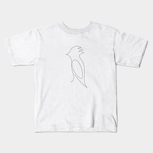 One line bird Kids T-Shirt